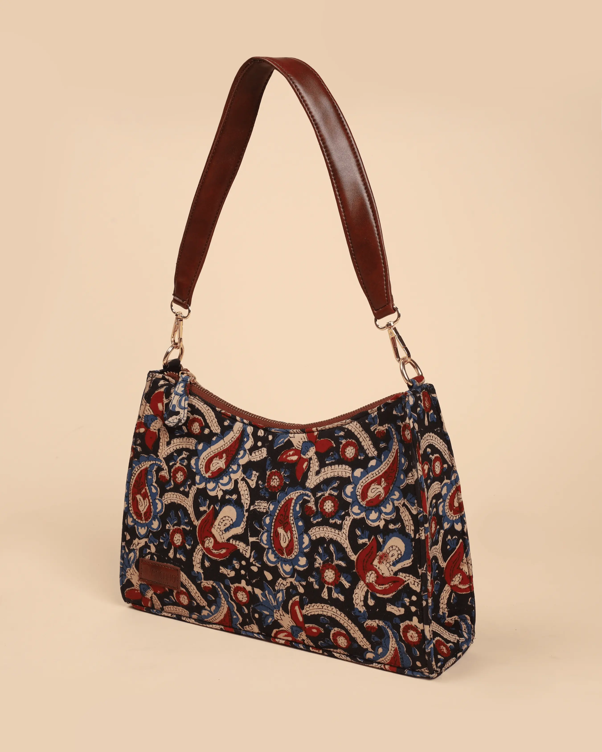 Reva Honey Handblock Baguette Bag My Store