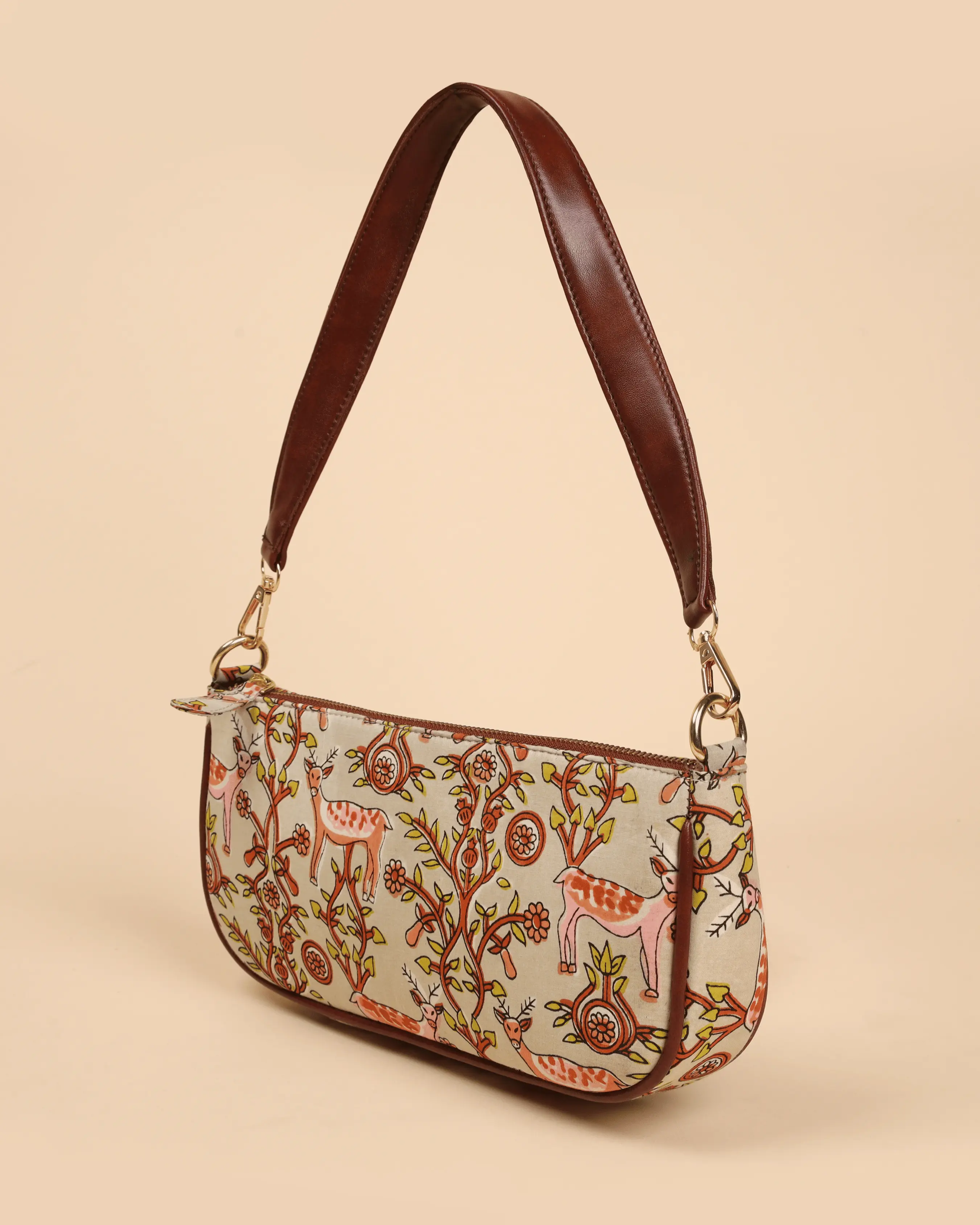 Jungle Fury Handblock Baguette Bag My Store