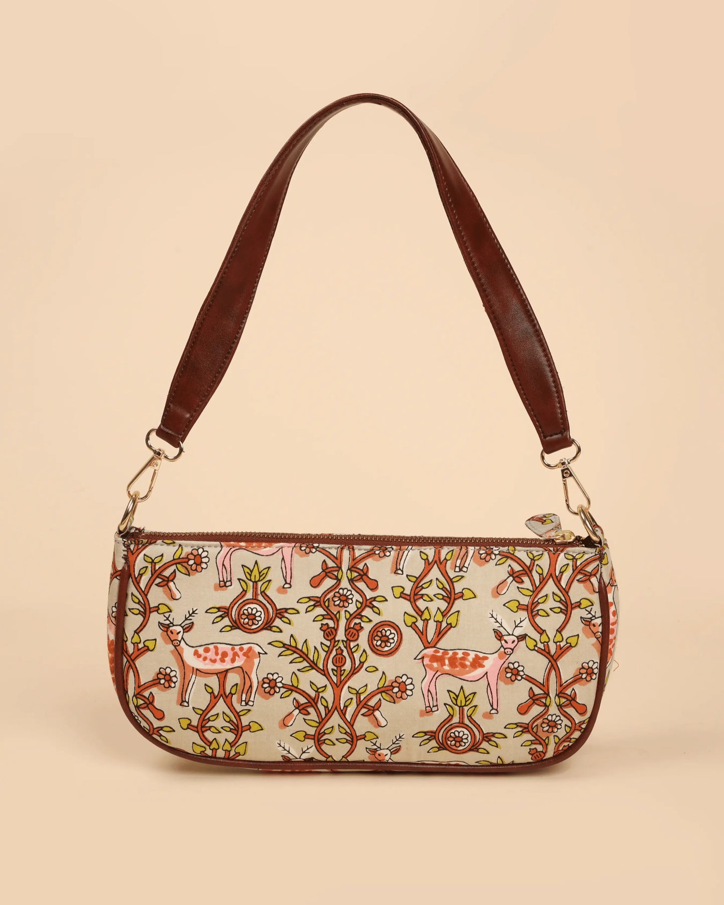 Jungle Fury Handblock Baguette Bag My Store