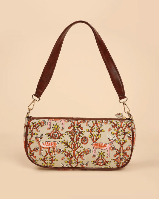 Jungle Fury Handblock Baguette Bag My Store