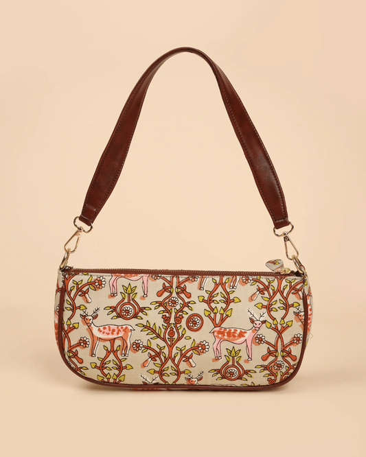 Jungle Fury Handblock Baguette Bag My Store