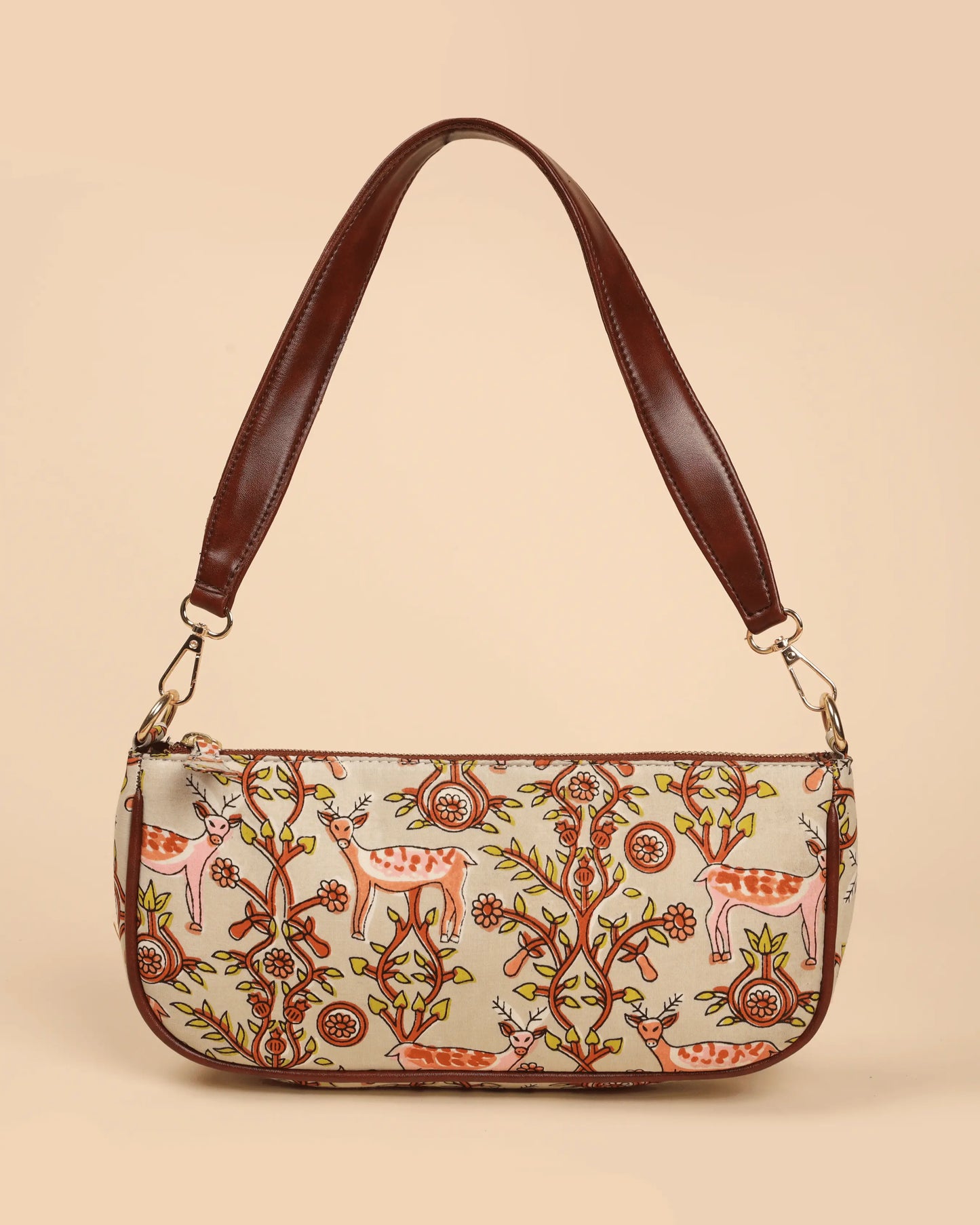 Jungle Fury Handblock Baguette Bag My Store