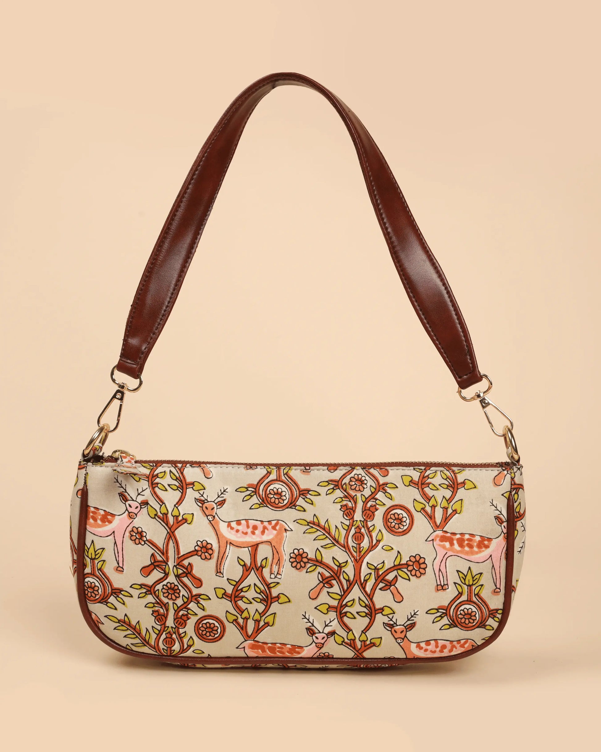 Jungle Fury Handblock Baguette Bag My Store