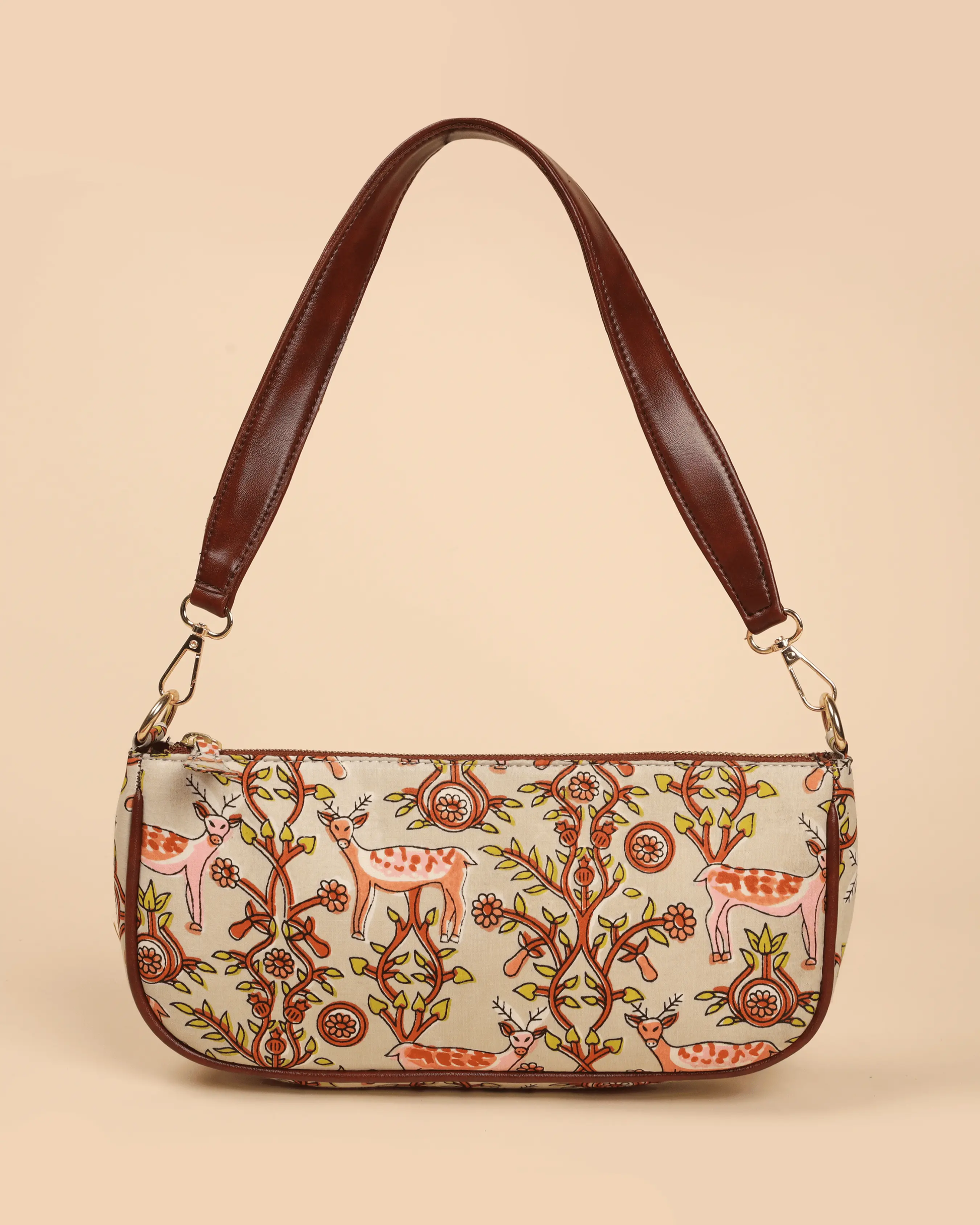 Jungle Fury Handblock Baguette Bag My Store