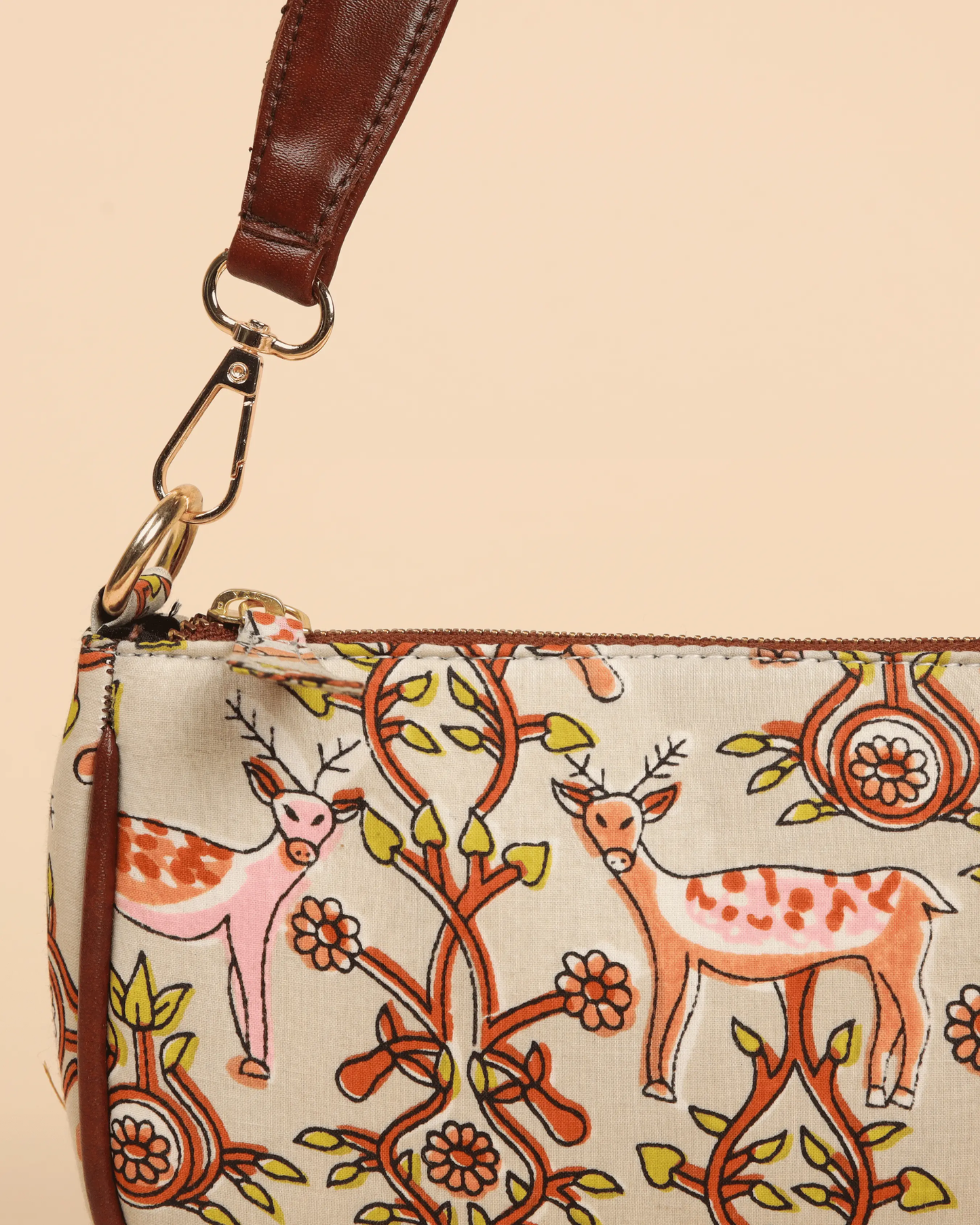 Jungle Fury Handblock Baguette Bag My Store