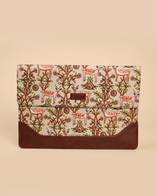 Ivory Meadows Handblock Laptop Sleeve My Store