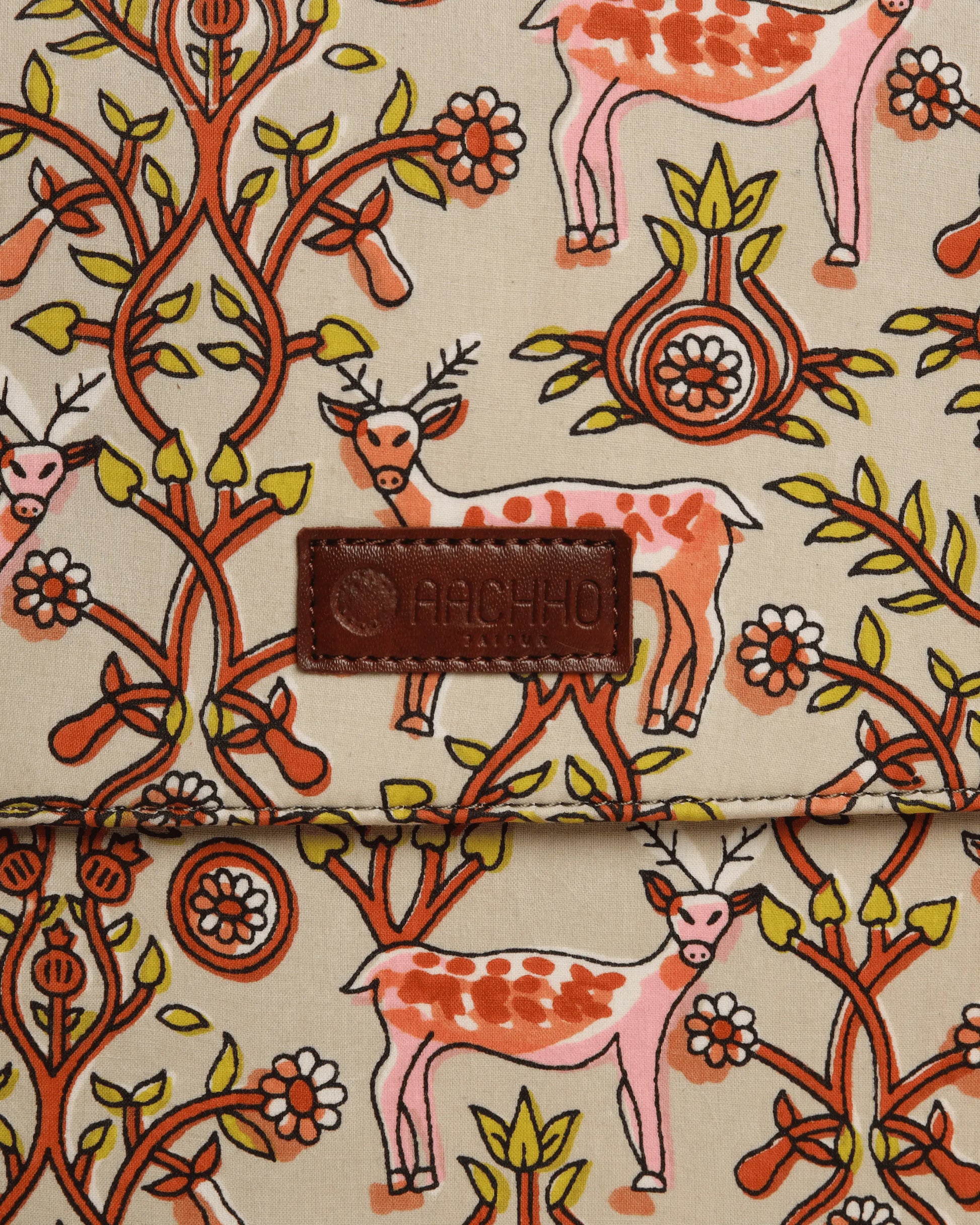 Ivory Meadows Handblock Laptop Sleeve My Store