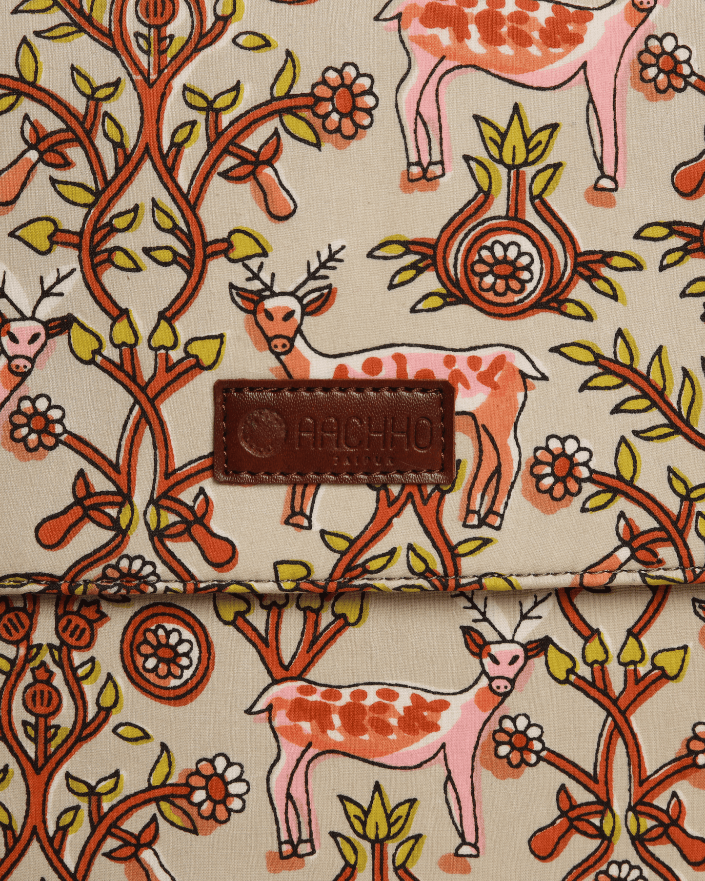 Ivory Meadows Handblock Laptop Sleeve My Store