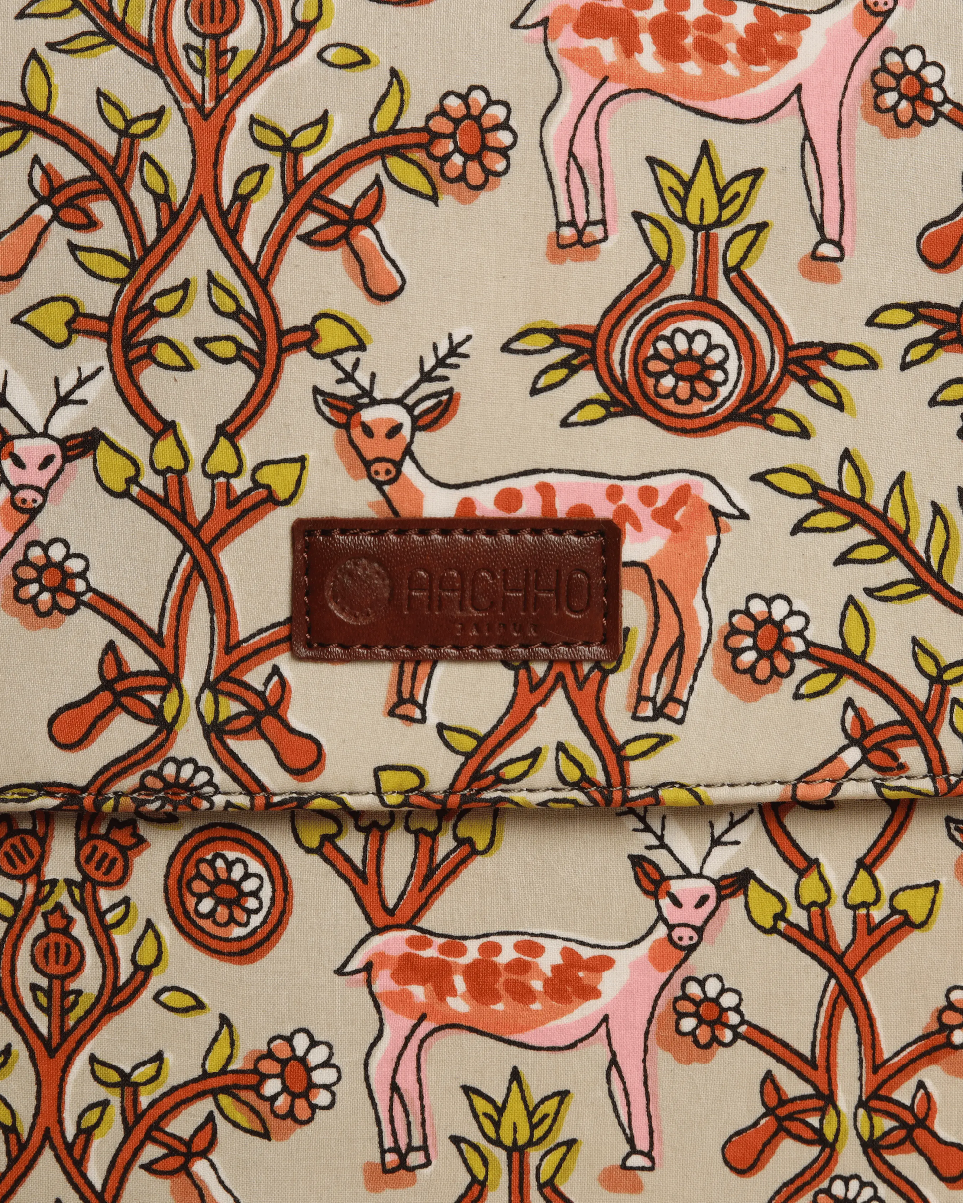 Ivory Meadows Handblock Laptop Sleeve My Store