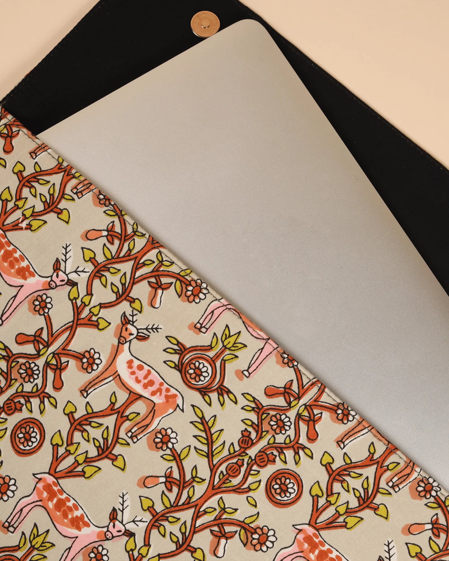 Ivory Meadows Handblock Laptop Sleeve My Store