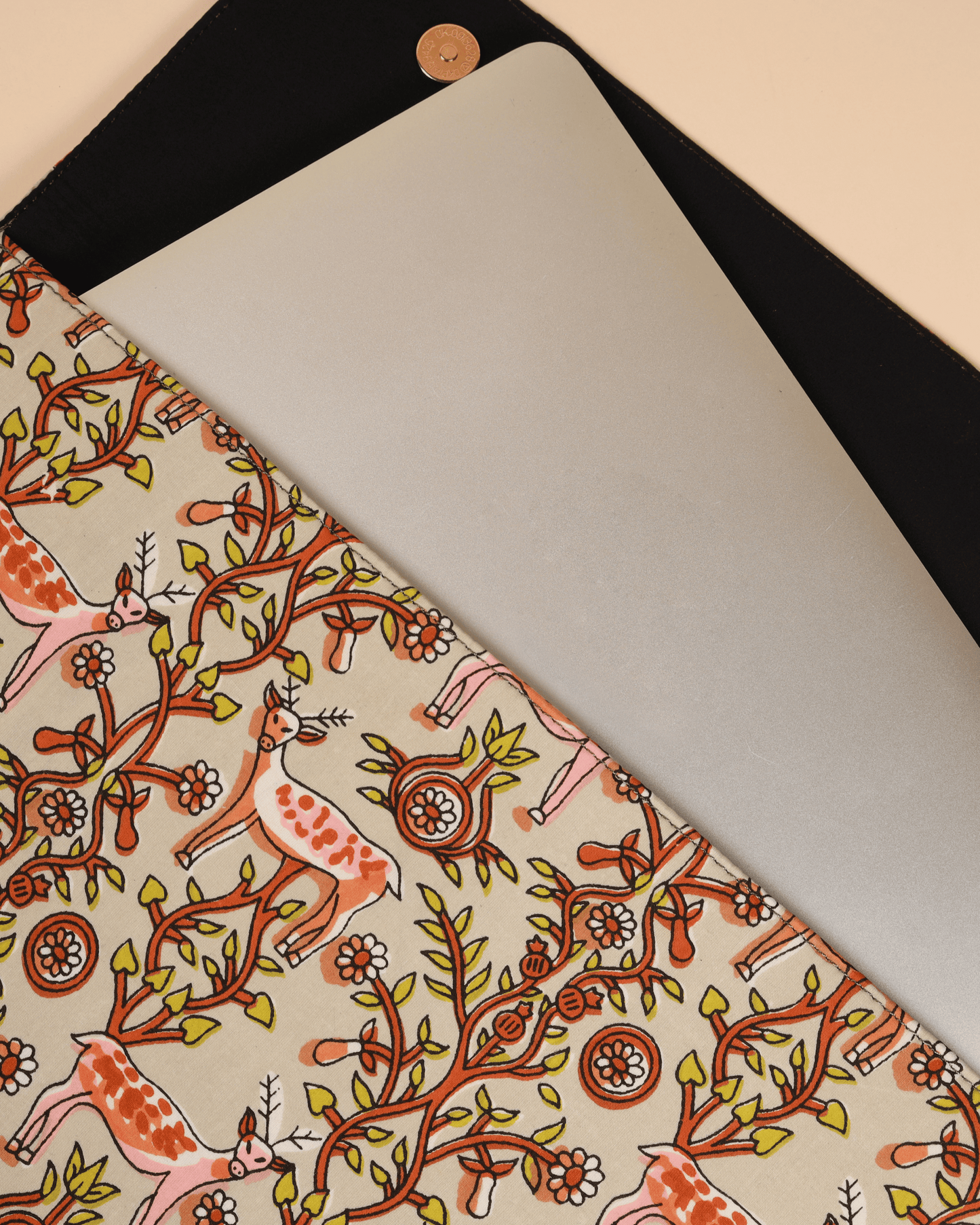 Ivory Meadows Handblock Laptop Sleeve My Store