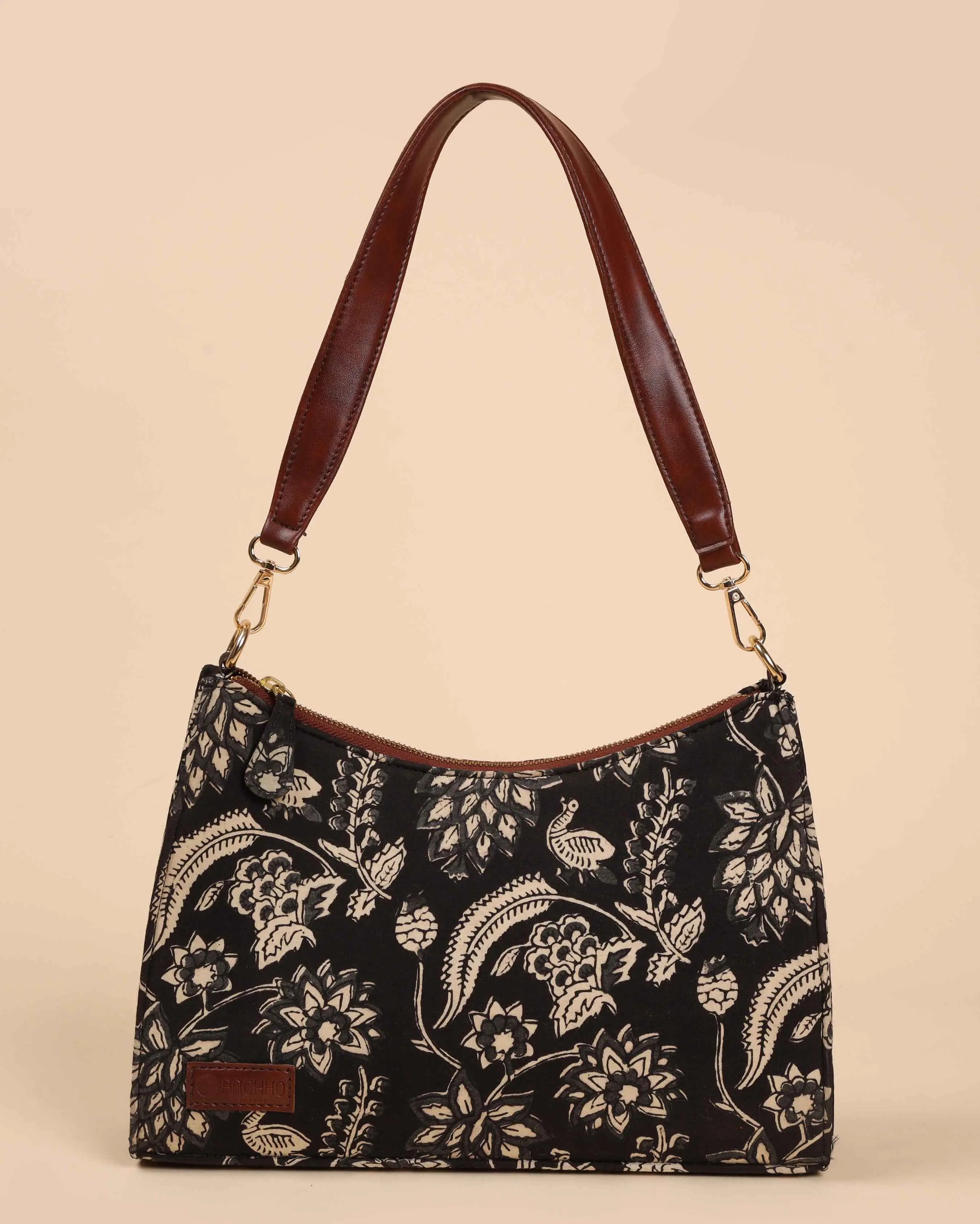 Black Onyx Handblock Baguette Bag My Store