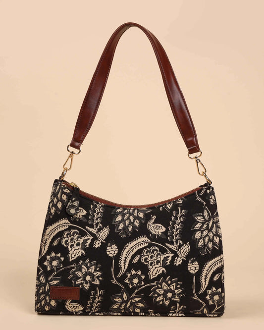 Black Onyx Handblock Baguette Bag My Store