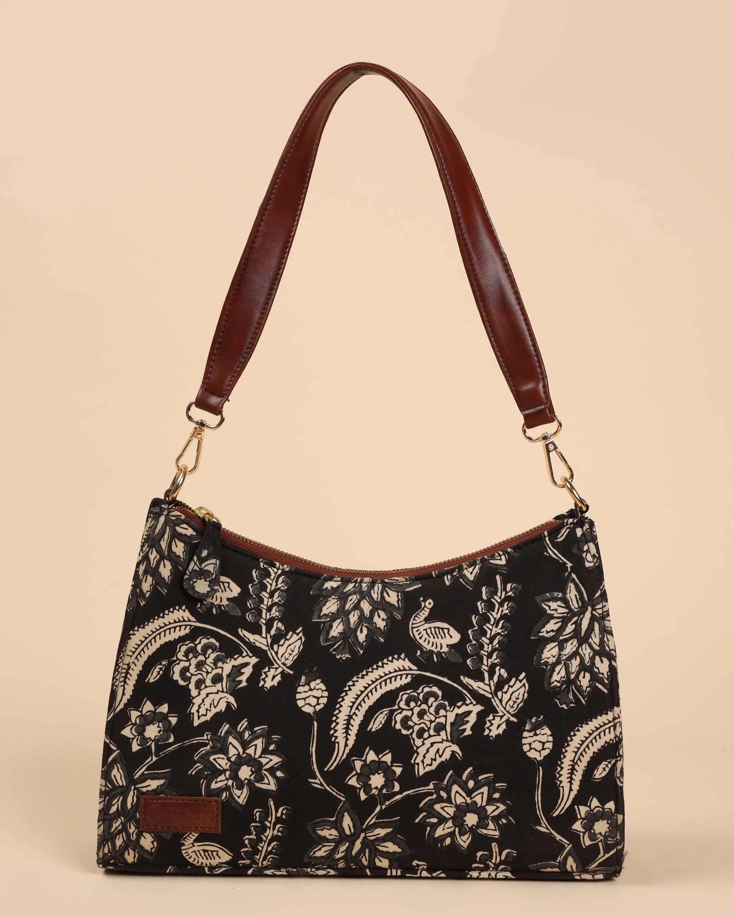 Black Onyx Handblock Baguette Bag My Store