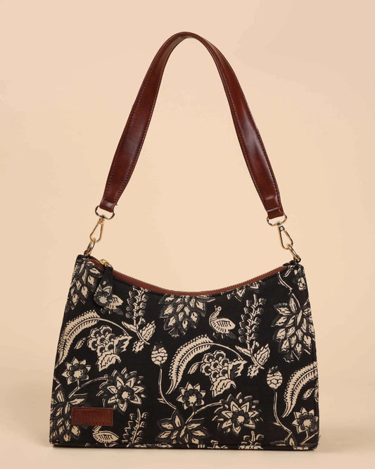Black Onyx Handblock Baguette Bag My Store