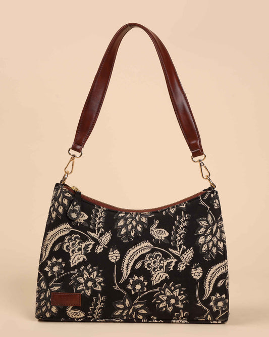 Black Onyx Handblock Baguette Bag My Store