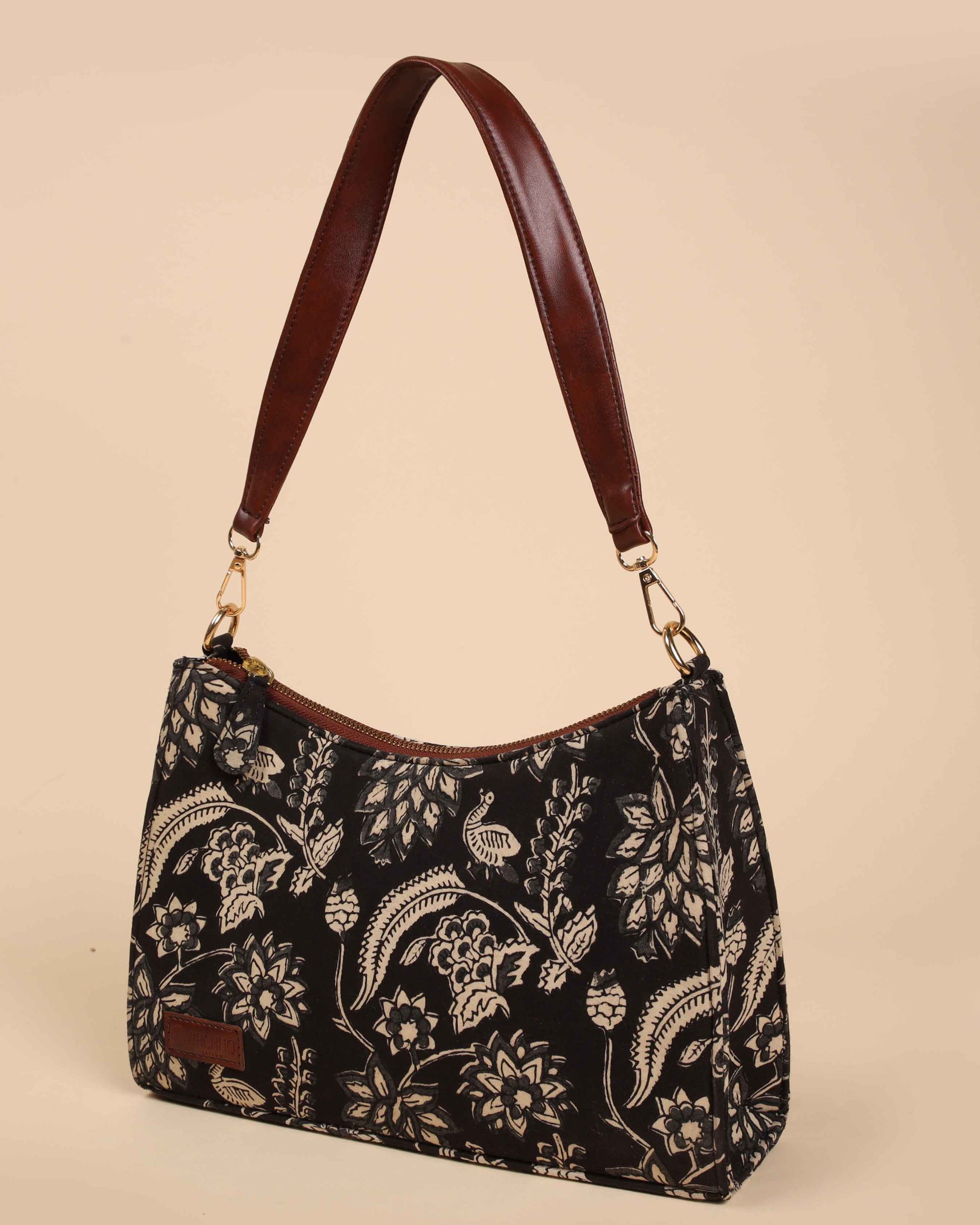 Black Onyx Handblock Baguette Bag My Store
