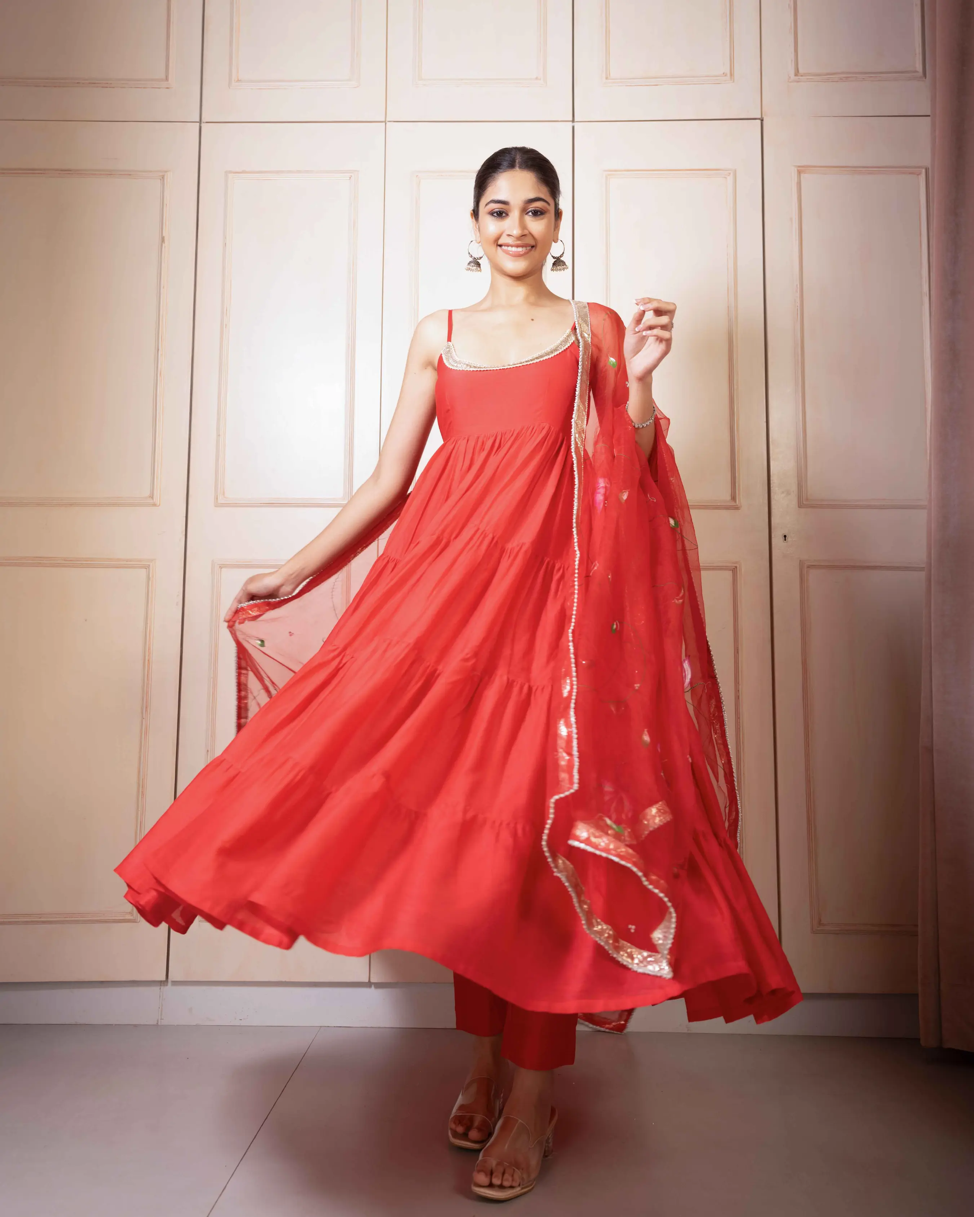 Runali Handpainted Chanderi Suit Set My Store