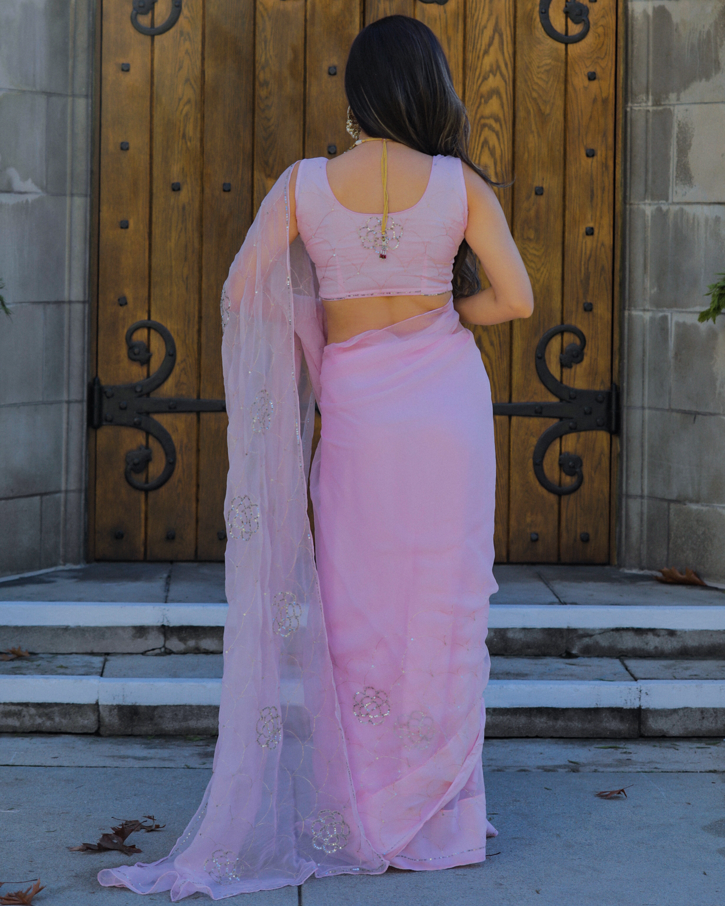 Strawberry Punch Pure Chiffon Saree Quick Cart