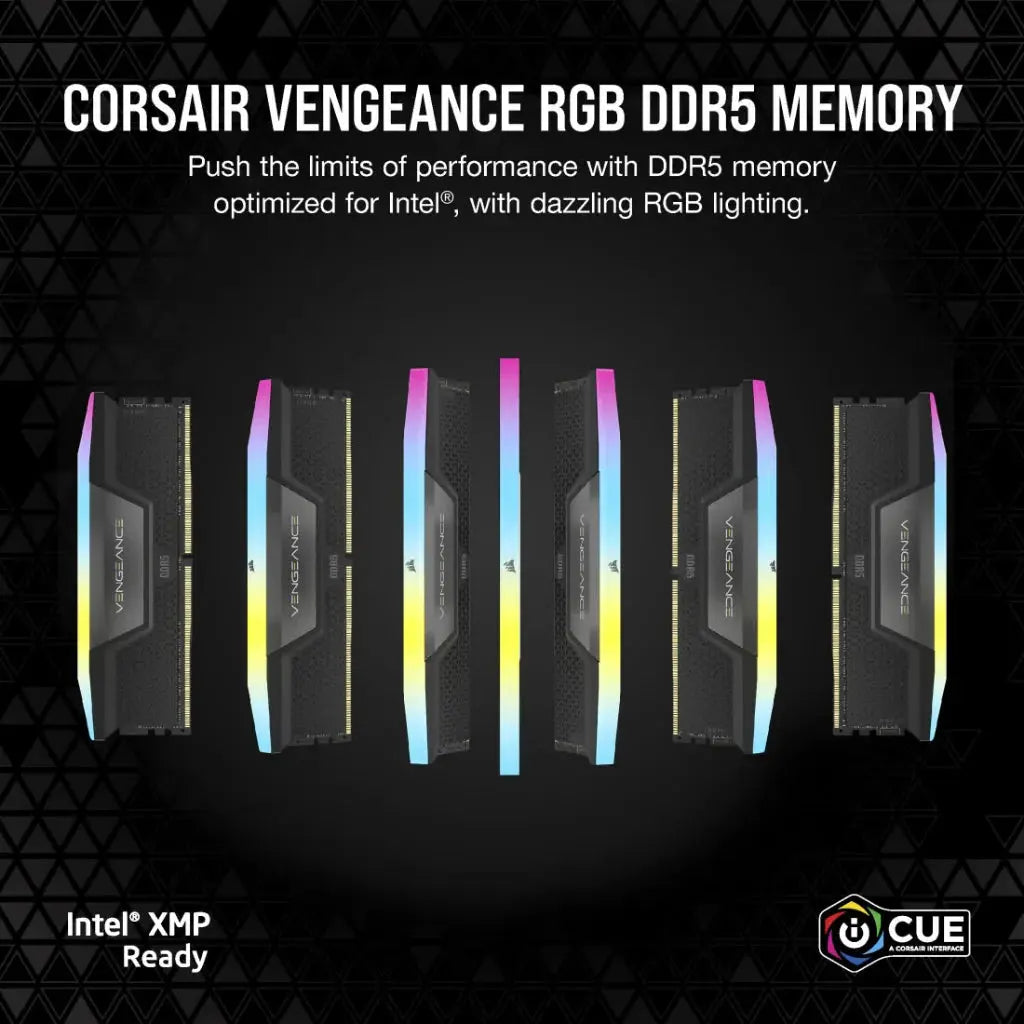 Corsair Vengeance RGB 32GB DDR5 RAM 5200MHz CL40 Desktop Memory