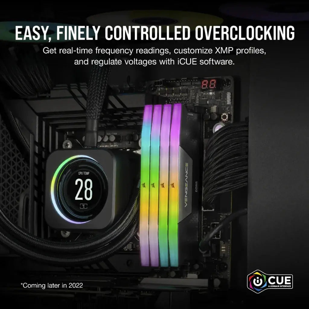 Corsair Vengeance RGB 16GB DDR5 RAM 5200MHz CL40 Desktop Memory