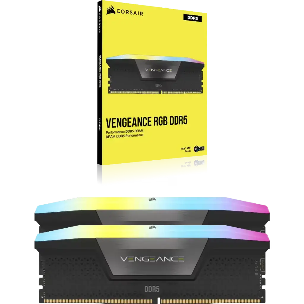 CORSAIR VENGEANCE 96GB (2x48GB) DDR5 RGB DRAM 6400MHz CL32 Desktop Memory