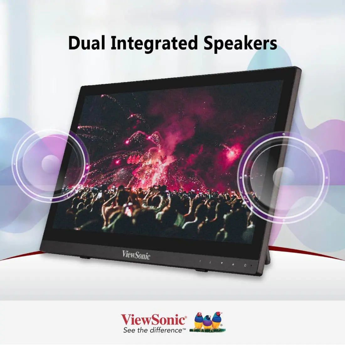 ViewSonic TD1630-3 16" HD 768p TN Panel Portable Touch Screen Monitor with Speaker My Store