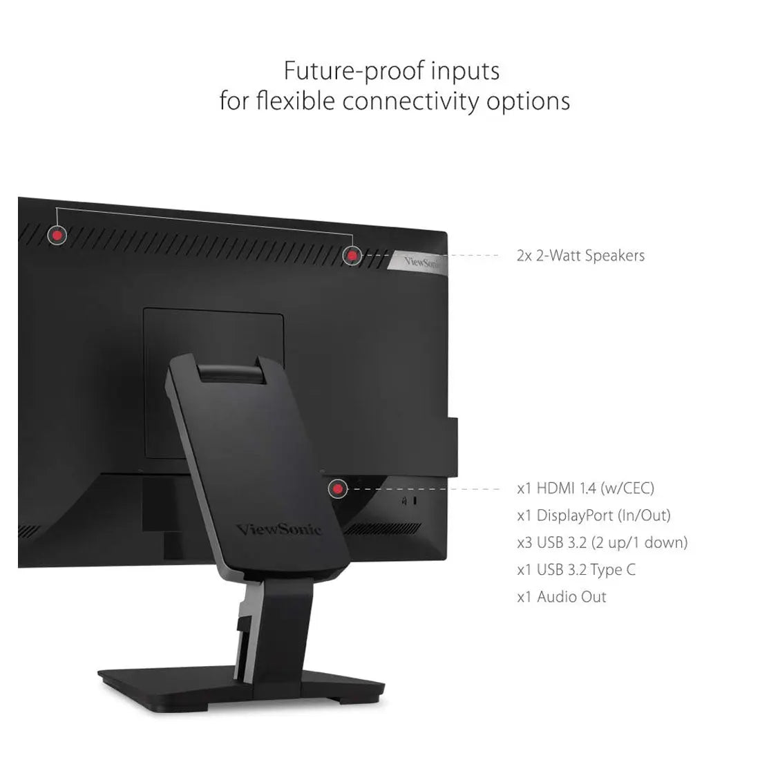 ViewSonic TD2455 24" FHD IPS Panel USB Type-C Touch Screen Monitor with Speakers My Store