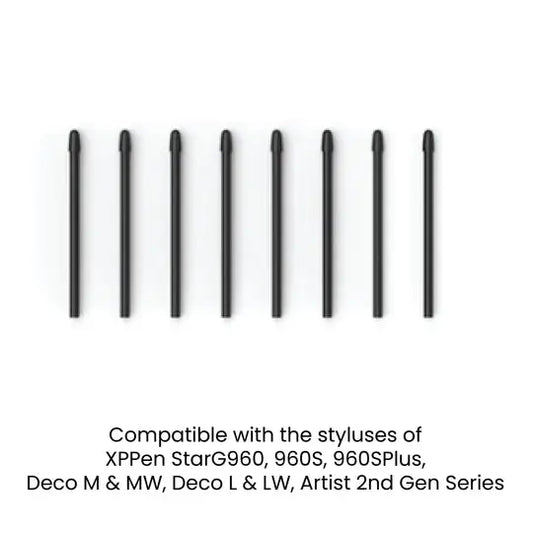 XPPen Tablet Nibs AC40 for P06, PH03, and PH2 styluses, these 10-nib packs work seamlessly with models such as XPPen Deco 02, Artist 12, Star G960, and G960S Plus