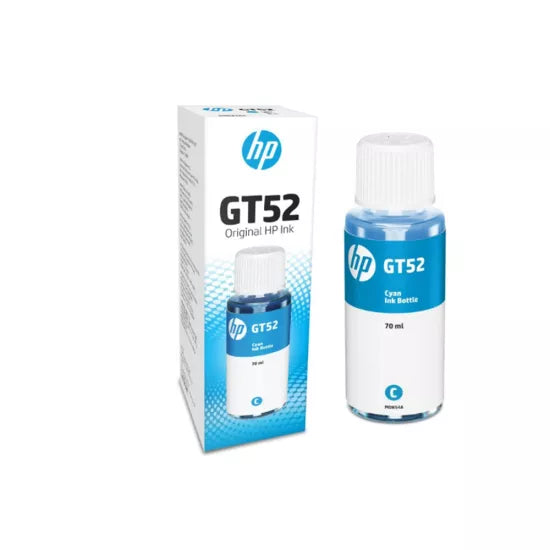 HP GT52 Cyan Genuine Inkjet Ink Bottle