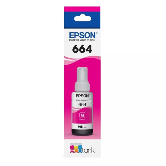 Epson 664 Magenta Genuine Inkjet Ink Bottle 70ml