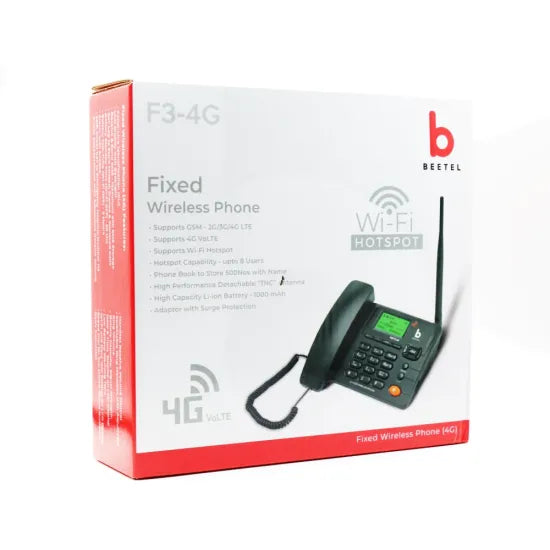 Beetel F3-4G Wireless Telephone Set Black