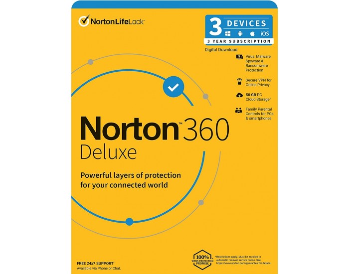 Norton Antivirus 360 DELUXE 3 USER 3 YEAR SY-21409774