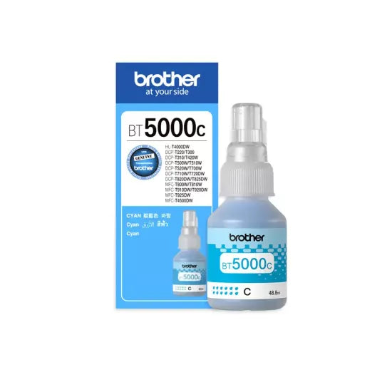 Brother Inkjet Ink Bottle BT5000 Cyan