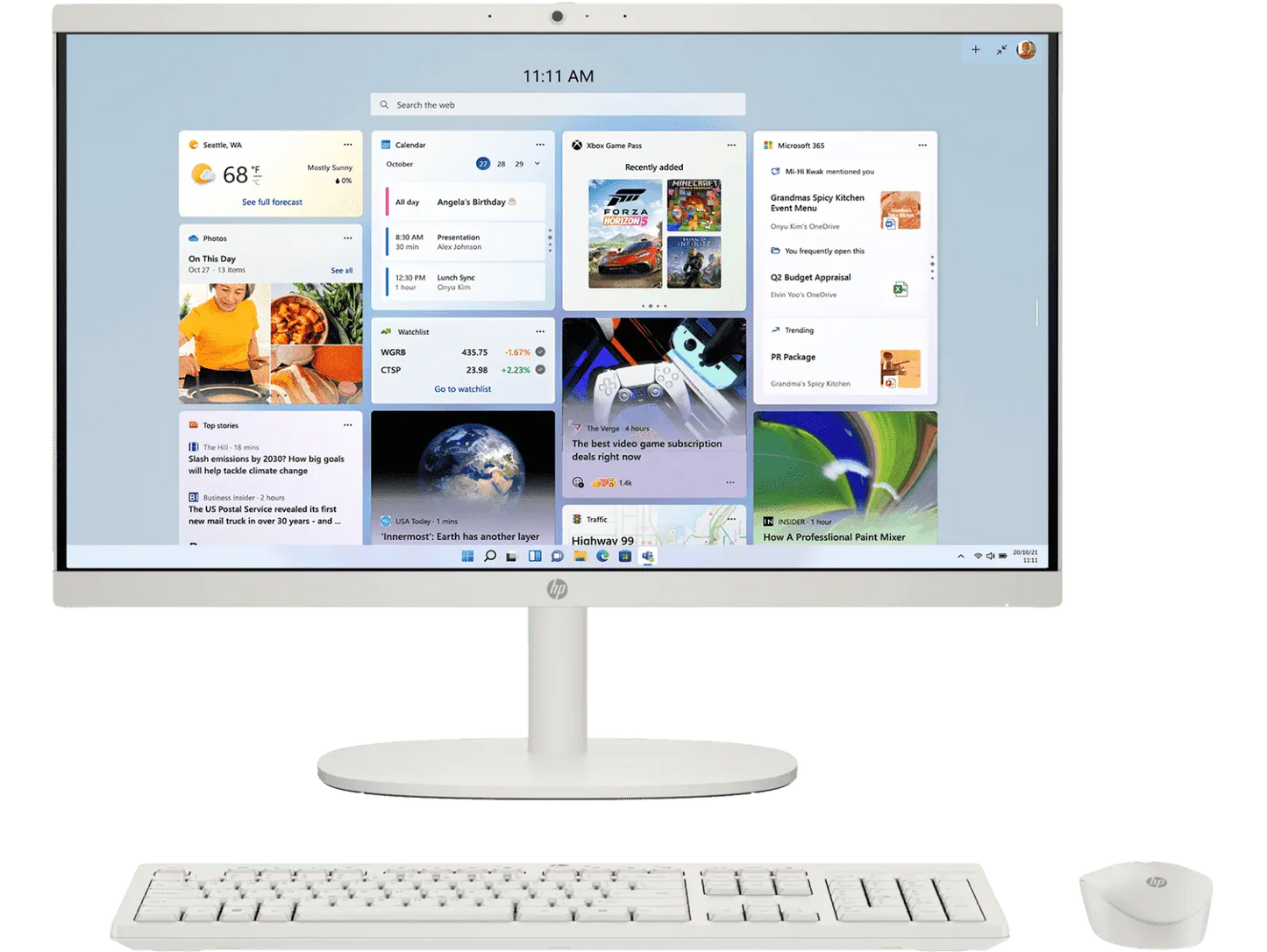 HP All-in-One Desktop 22-dg0786in 12th Gen Intel Core i3-N300 Processor/8GB RAM/512GB SSD/Win11/Microsoft Office Home 2024/Intel HD Graphic Card/Screen Inch 21.5/White