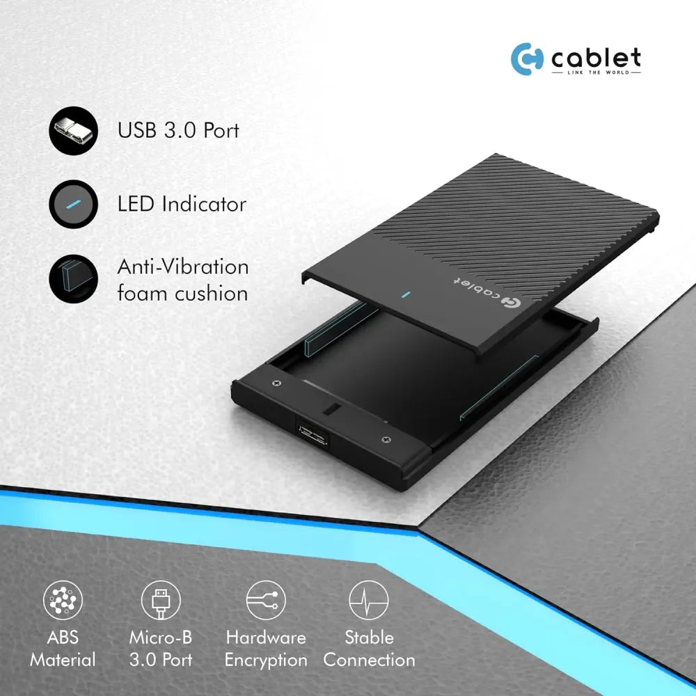 Cablet External SSD Casing 2.5 Inch Sata USB 3.0 HD2522 U3
