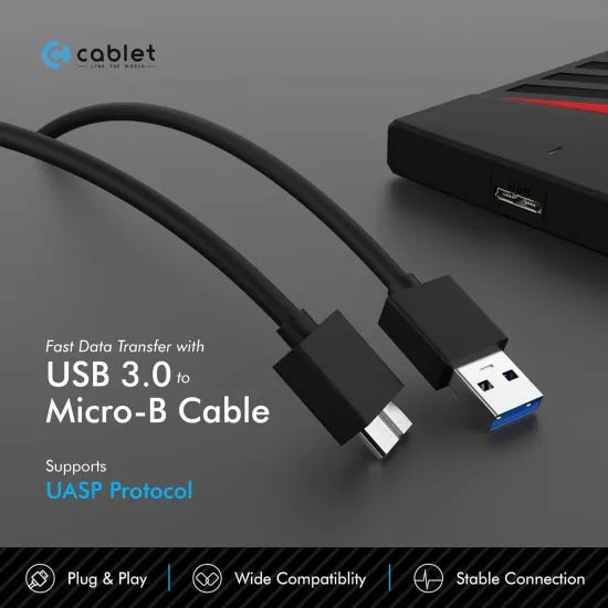Cablet External SSD Casing 2.5 Inch Sata USB 3.0 HD2533 U3