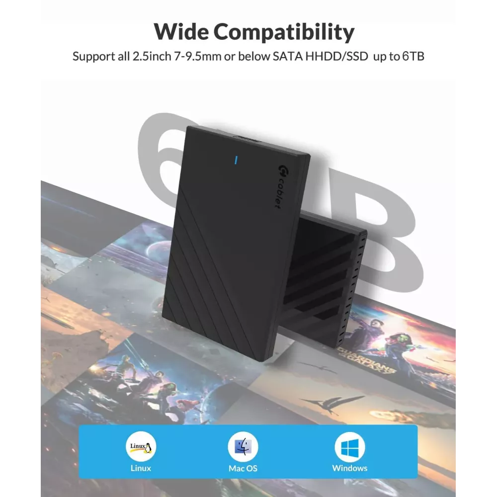 Cablet External SSD Casing 2.5 Inch Sata USB 3.0 HD2544 U3