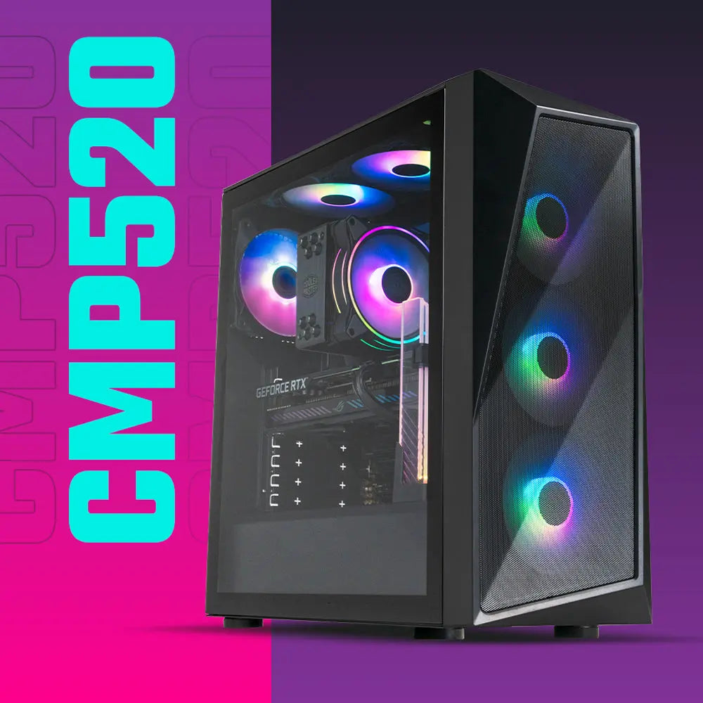 Cooler Master CMP520 Mesh High Airflow Gaming Computer Cabinet with 3 Pre-Installed ARGB Fans