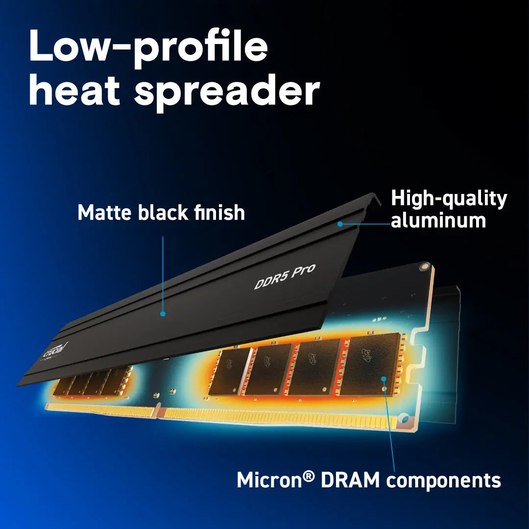 Crucial Pro 16GB DDR5 5600MHz CL46 Desktop Memory