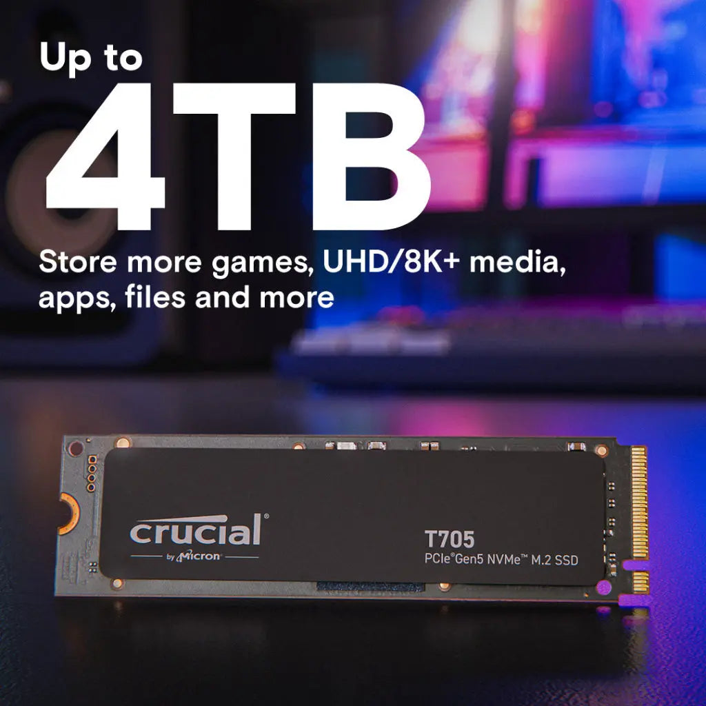 Crucial T705 4TB PCIe Gen5 NVMe M.2 2280 Internal Solid State Drive My Store