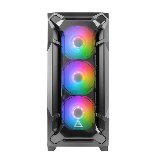 Antec DF600 Mid Tower Supports ATX, Micro-ATX, Mini-ITX Computer Case with 3 x 120 mm ARGB Fans in Front Mid Tower Cabinet