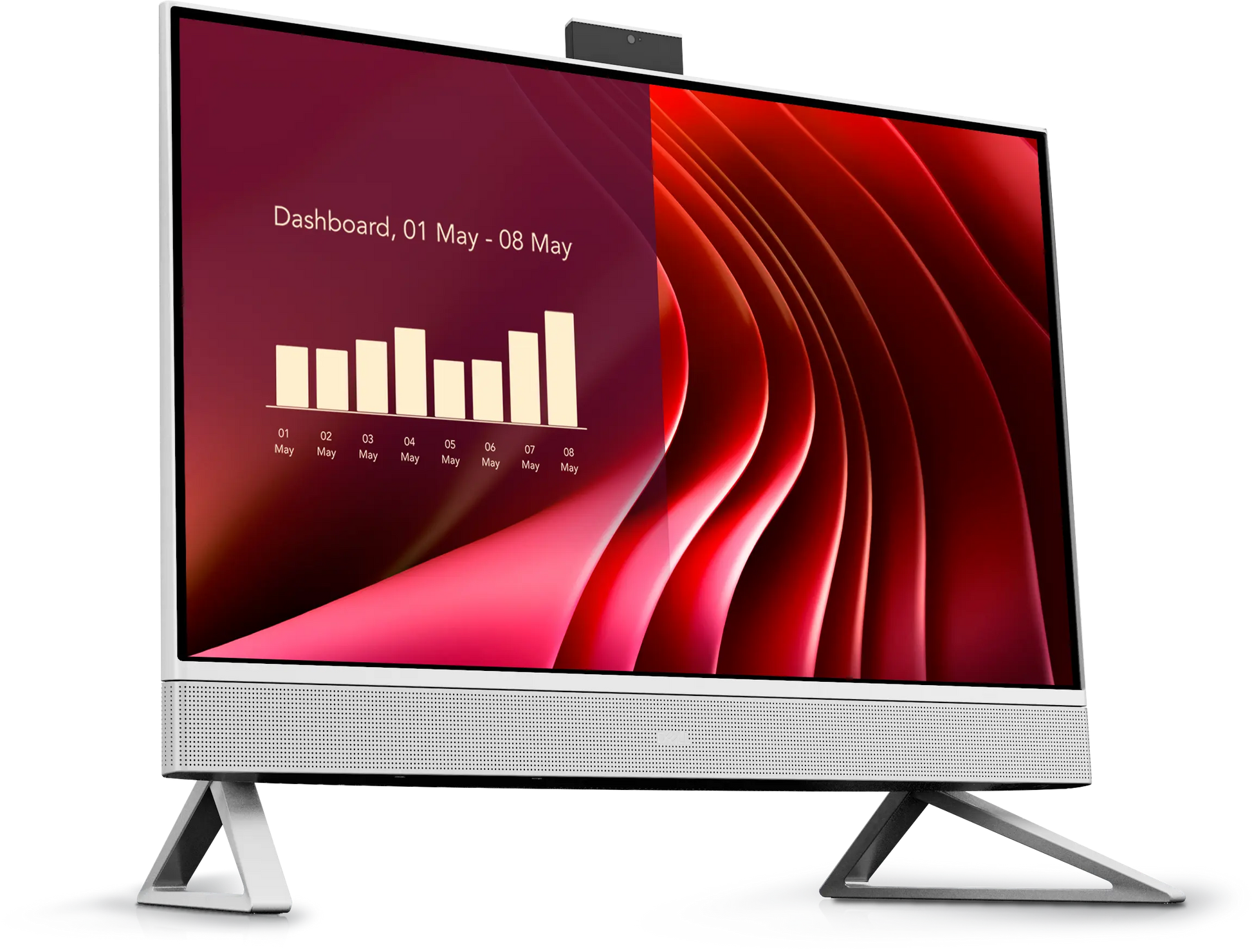 Dell 24 All-in-One EC24250 13th Gen Core i5 Processor/8GB RAM/512GB SSD/Win11/ Microsoft Office 2024/Intel HD Graphic Card/Screen Inch 23.8/White