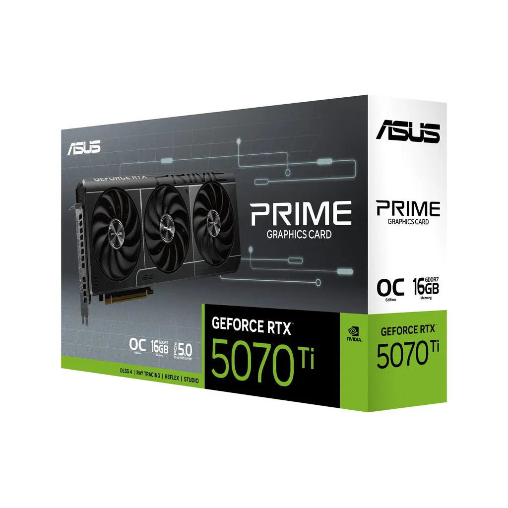 ASUS PRIME GeForce RTX 5070 Ti 16GB GDDR7 OC Edition Triple Fan Graphics Card