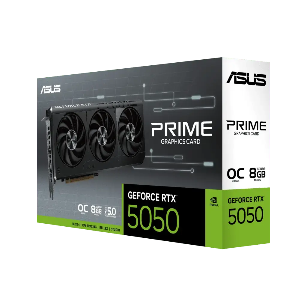 ASUS Prime GeForce RTX 5050 8GB GDDR6 OC Edition Graphics Card