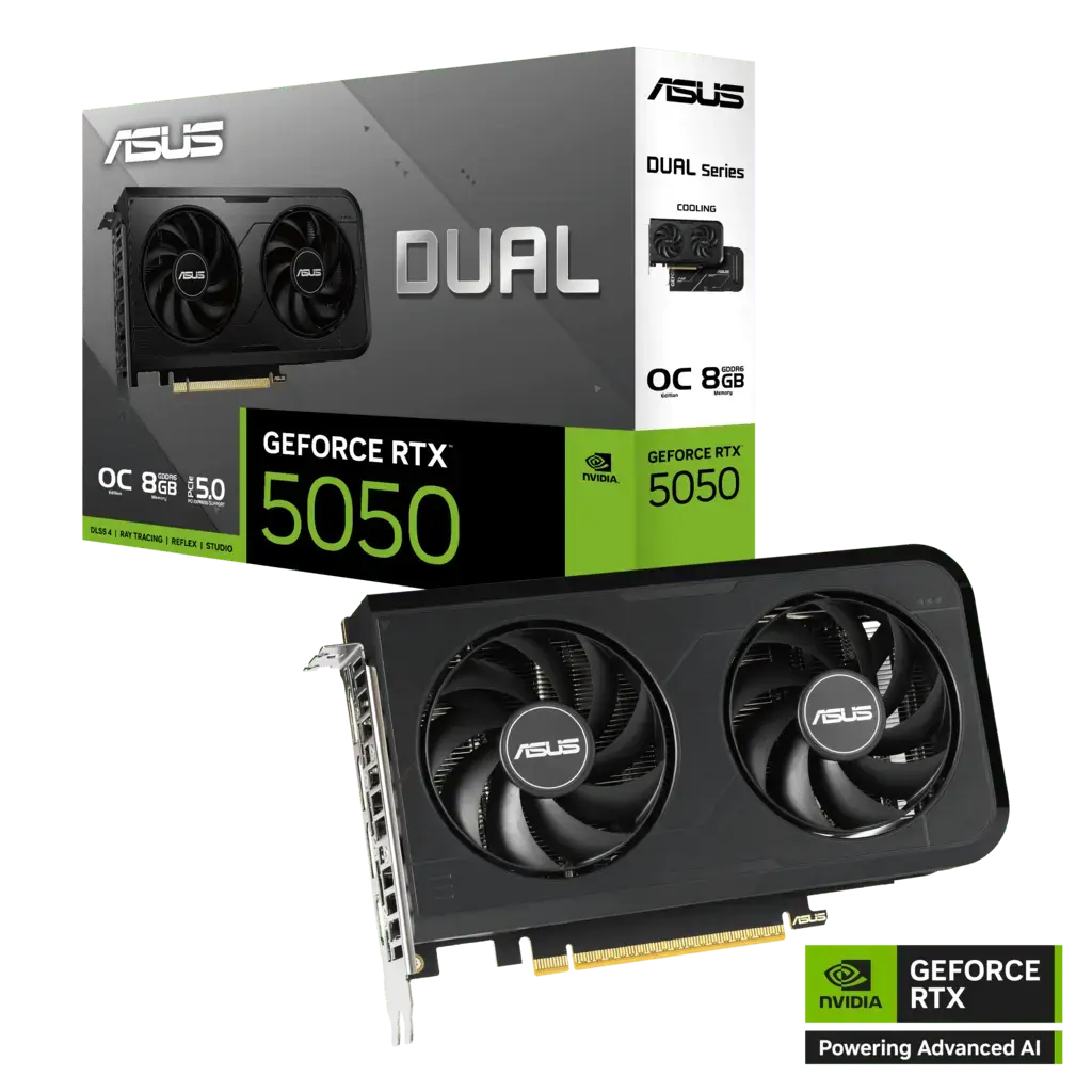 ASUS Dual GeForce RTX 5050 8GB GDDR6 OC Edition Graphics Card