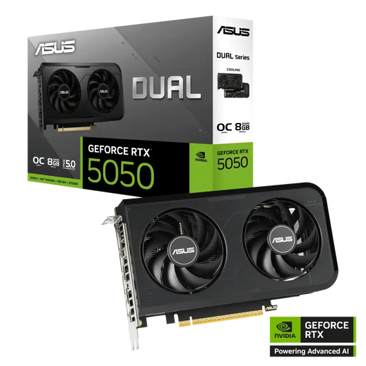 ASUS Dual GeForce RTX 5050 8GB GDDR6 OC Edition Graphics Card