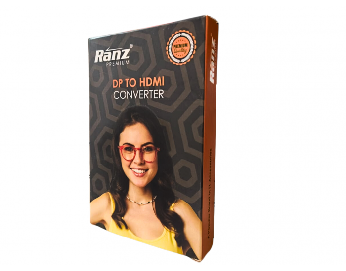 Ranz Display Port To HDMI Converter Male To Female DP to HDMI
