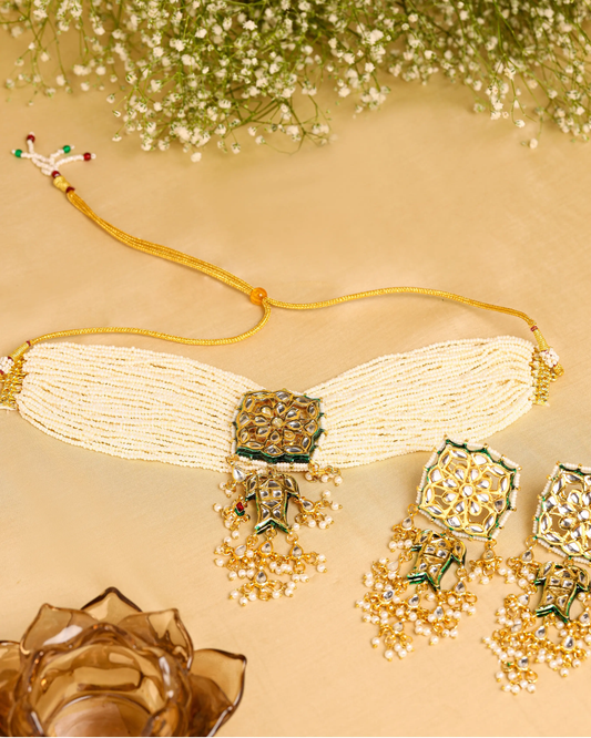 Lucent White Handcrafted Necklace My Store