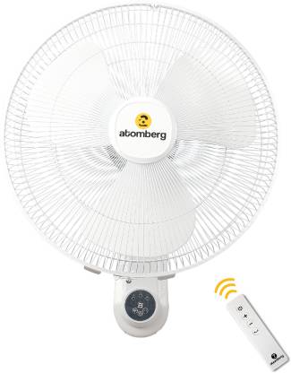 Atomberg Efficio+ Energy Efficient 400 mm 3 Blade Wall-Mounted Fan with Remote Control White